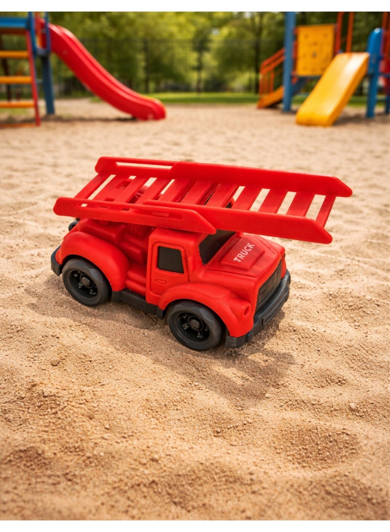 Kids Construction Truck Toy Set – Cartoon Engineering Vehicles Playset (Cement Mixer, Dump Truck, Fire Truck, Garbage Truck) – Sand Play & Outdoor Toy for Toddlers 18+ Months - Image 2